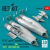RESKIT RSU48-0427 B-1B Lancer nacelles with air intakes & late exhaust nozzles (type 1) (open engine bay) for Revell kit (3D Printed) (1/48)